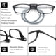 thumbnail image 3 of Gafas de lectura con soporte magnético para colgar en el cuello, gafas de lectura con imán unisex portátiles, montura telescópica con patas largas y marco para la cabeza., 3 of 5
