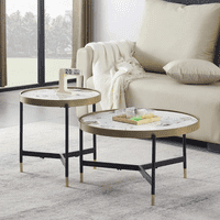 Msa Muebles Santa Ana - Set 2 Mesas De Centro Life Gold