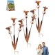 thumbnail image 1 of Estaca jardín tres calas cobre flameado campanas 61cm caprichoso arte metal exterior, 1 of 8
