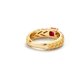 thumbnail image 3 of Anillos de Rubí Creados para Mujer con Acabado Cepillado Anillos de Plata Esterlina 925 Anillos de Boda con Circonia Cúbica Anillos de Compromiso de Oro para Mujer, 3 of 7