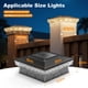 thumbnail image 3 of Luces solares para postes APONUO 4x4 de madera y vinilo, paquete de 12, 3 of 8