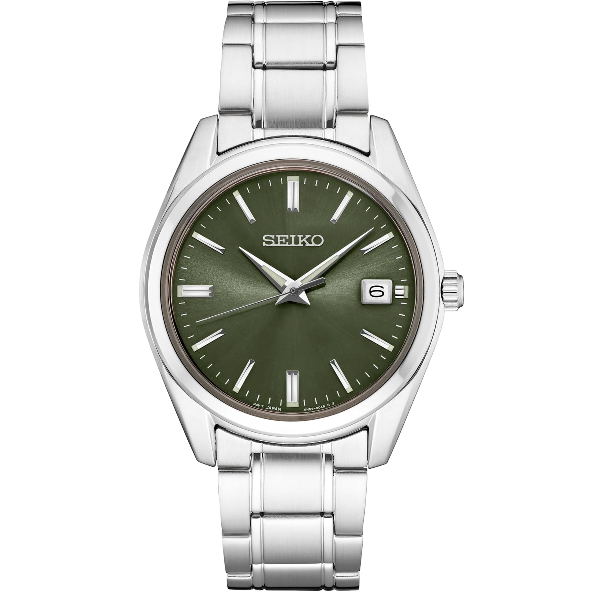Reloj Seiko Para Hombre Esenciales Con Esfera Verde Y Acero Inoxidable