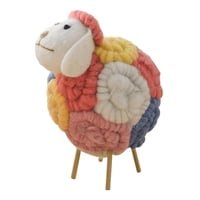 Magideal - Mini Estatuilla De Oveja De Fieltro, Estatua De Animal, Adorno Artesanal De Escultura Nórdica Para Decoración De Escritorio De Dormitorio De Fiesta En