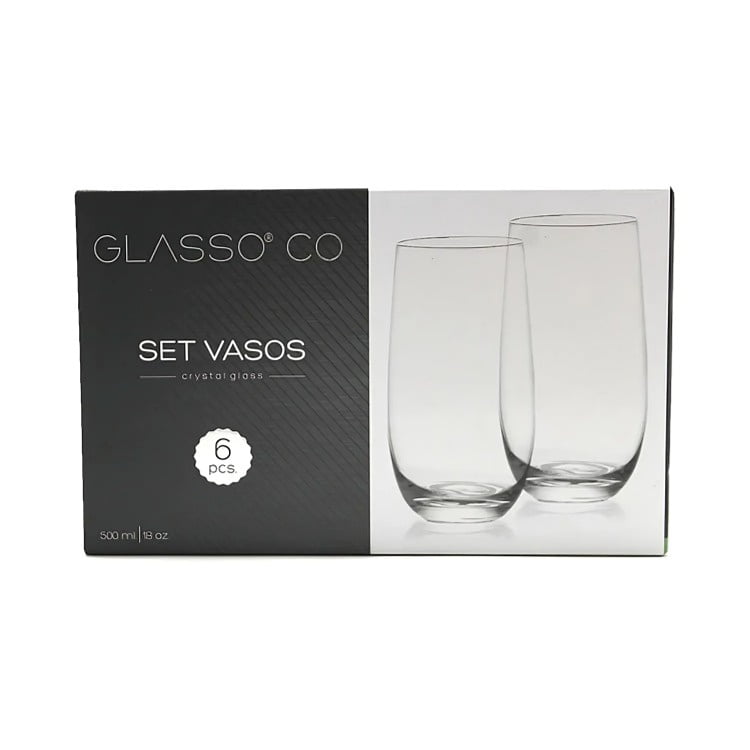 Glasso - Set Vaso 500 Ml Cristal