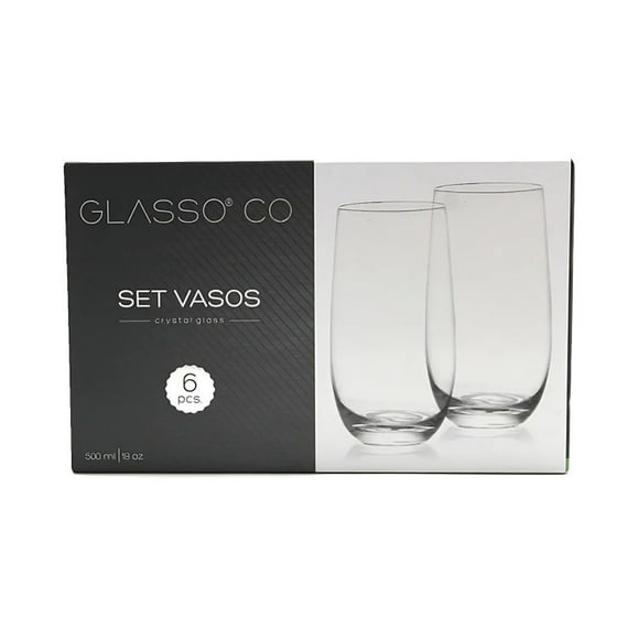 Set Vaso 500 Ml Cristal