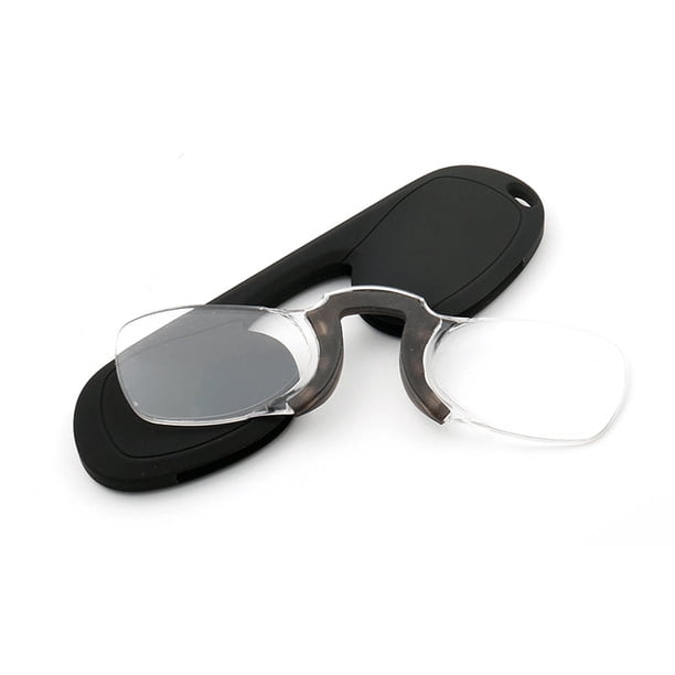 Lentes de lectura sin marco clip portátil anteojos de bolsillo Aumento +2.5
