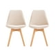 thumbnail image 1 of Pack 2 Sillas Para Comedor Tulip Tapiz Lino Base Madera - Beige, 1 of 3