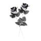 thumbnail image 5 of Rosas Artificiales Con Globos Oculares Fiesta De Disfraces De Halloween Negro Con Blanco, 5 of 5