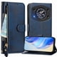 thumbnail image 1 of FOXDOCK Funda Tipo Cartera para iPhone 17 Pro Max Cuero PU con Cremallera y Correa de Muñeca, Ranuras para Tarjetas, Soporte Plegable, Cierre Magnético, 1 of 5