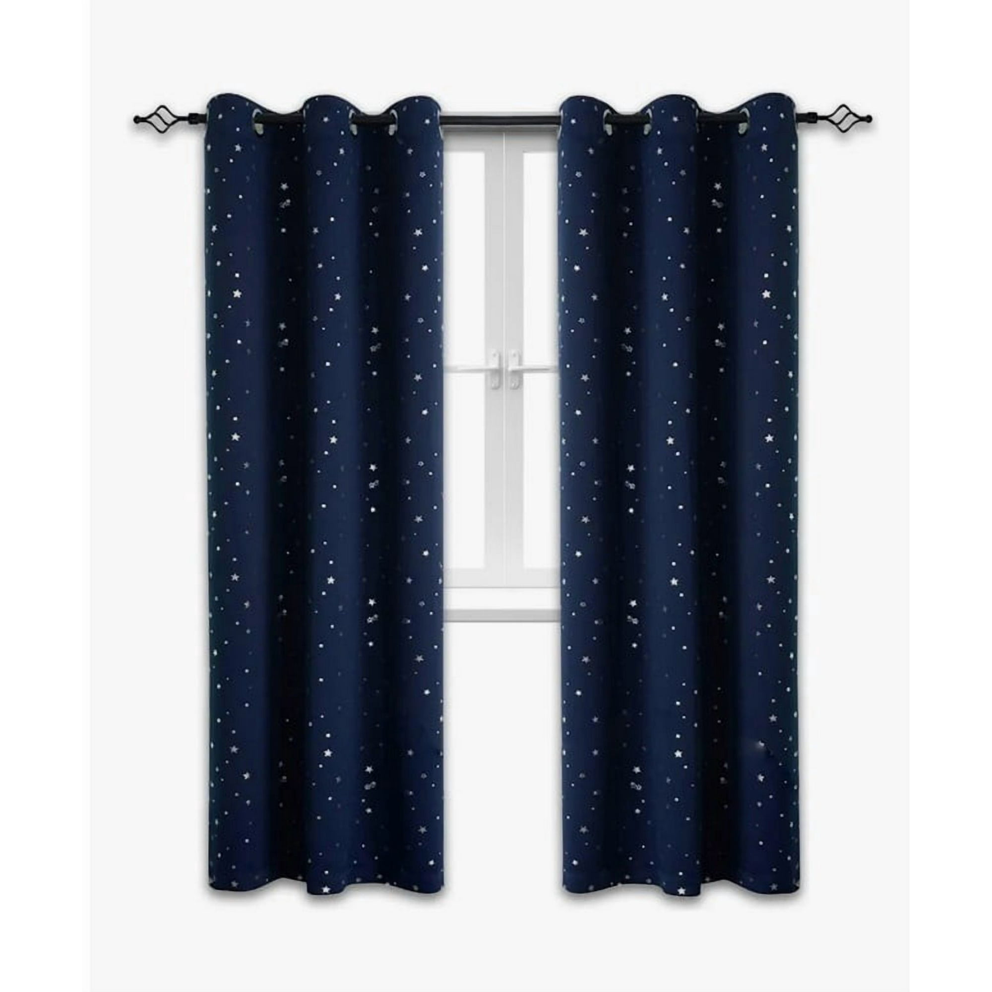 Atlas - Cortina Infantil Semi Blackout 1 Paño Azul