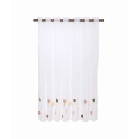 Genérico - Cortina Velo Cocina Jx 120X135 Cm, Petunias Blanca