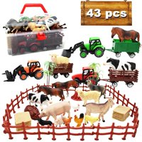 Kimicare - Juego De Tractores Farm Toy 40 Piezas