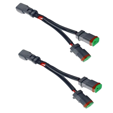 Magideal - Conector Adaptador De Enchufe De 2 Pines Dt Dtp, , Impermeable, Eléctrico, 2 Vías, Enchufe Flexible Para Automóvil, Apto Para Reemplazo De Paquete De 2