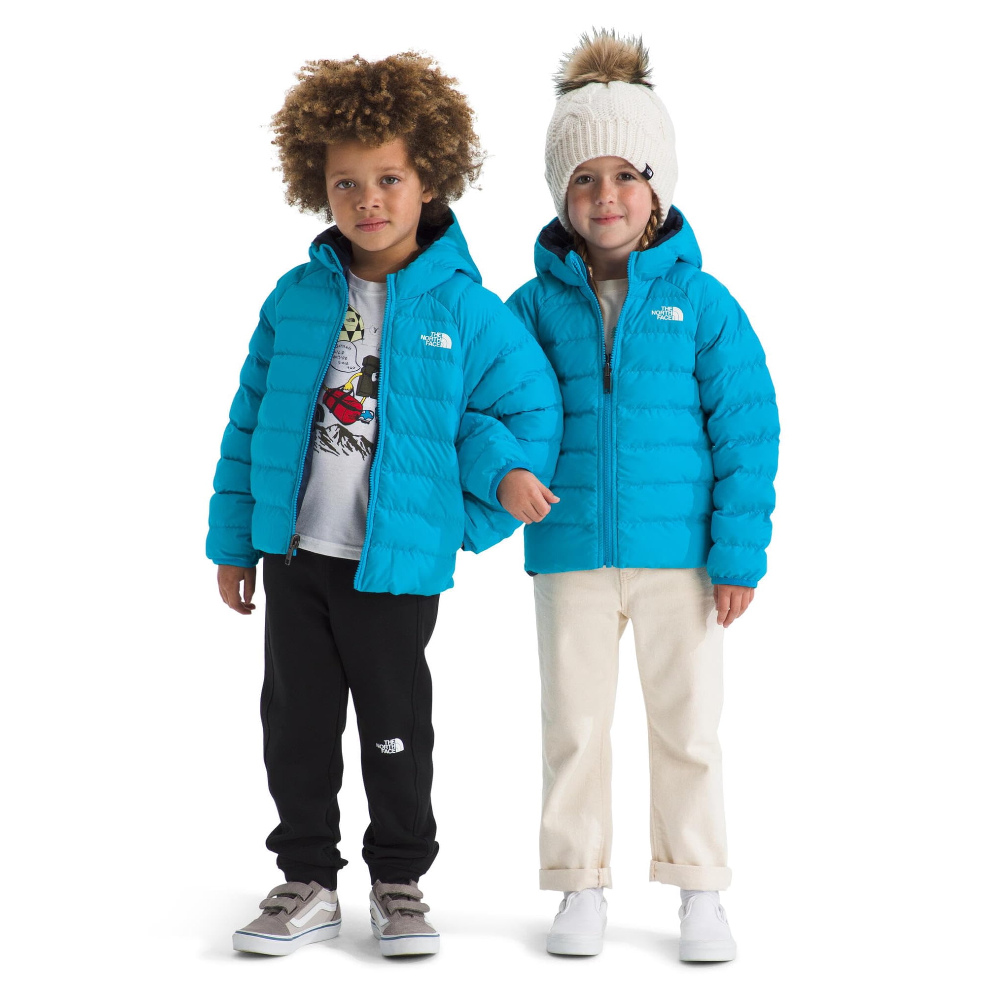 Chaqueta The North Face Para Niños Reversible Perrito 2 En 1 Azul 5
