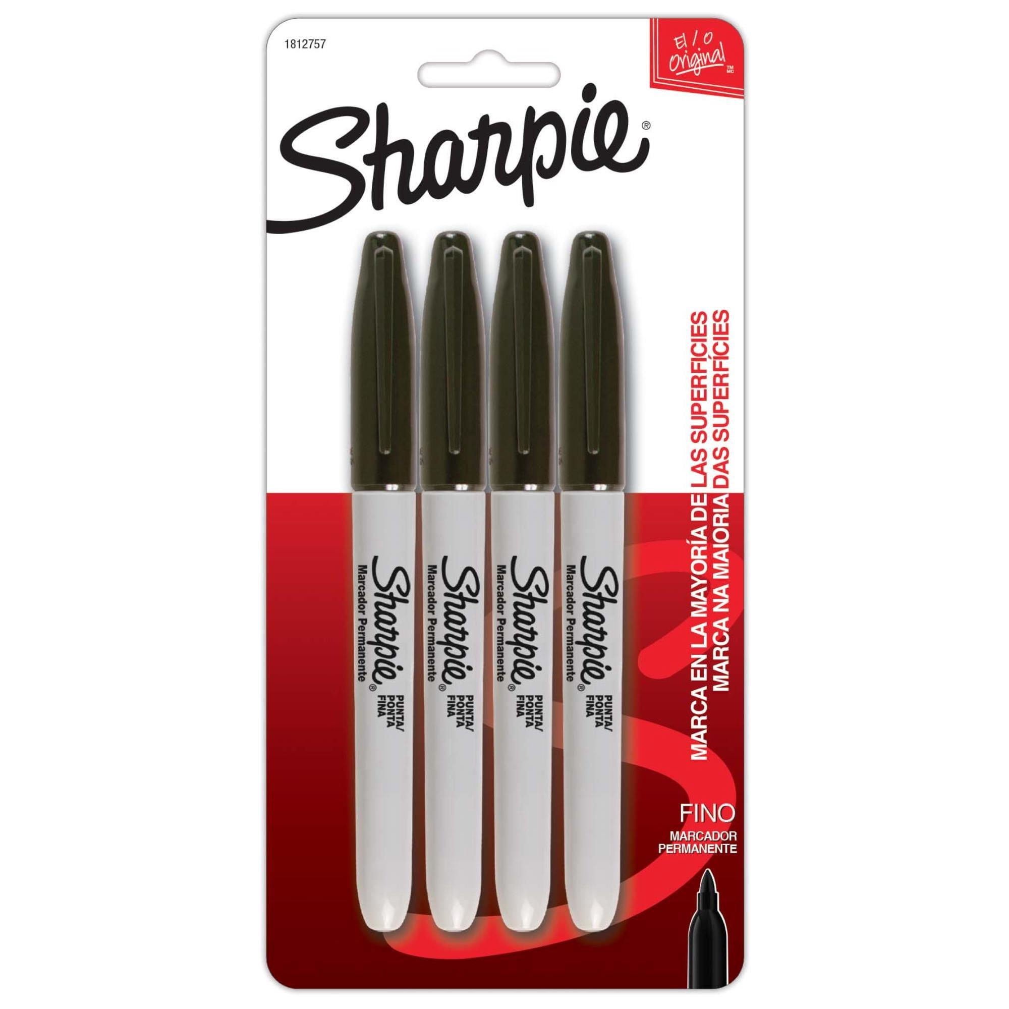 Marcador Negro X4 Unidades 1 Un Sharpie