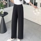 thumbnail image 2 of Pantalones de Verano de Pierna Recta con Pretina Elástica y Pantalones de Pierna Ancha para Mujer, 2 of 2