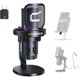 thumbnail image 1 of Micrófono Gamer Inalámbrico efectos Led Rgb, Negro, 1 of 11