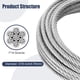 thumbnail image 3 of Cable de acero inoxidable de 3/16 pulgadas y 25 pies con accesorios de 3700 libras, 3 of 9