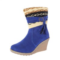 Bota Taco Chino Azul Vía Franca