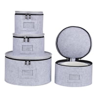 Bothyi - 4 Contenedores De Almacenamiento De Porcelana, Contenedores De Almacenamiento De Platos Para Vajilla