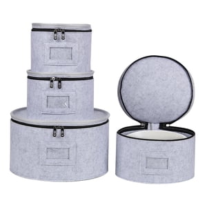 Bothyi - 4 Contenedores De Almacenamiento De Porcelana, Contenedores De Almacenamiento De Platos Para Vajilla