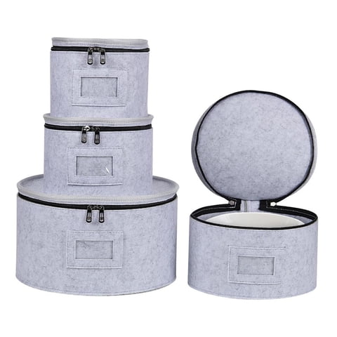 Bothyi - 4 Contenedores De Almacenamiento De Porcelana, Contenedores De Almacenamiento De Platos Para Vajilla