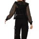 thumbnail image 3 of INSPIRE CHIC Chaqueta con puños acanalados para mujer, sudadera con capucha, chaqueta bomber de malla XS Negro, 3 of 6