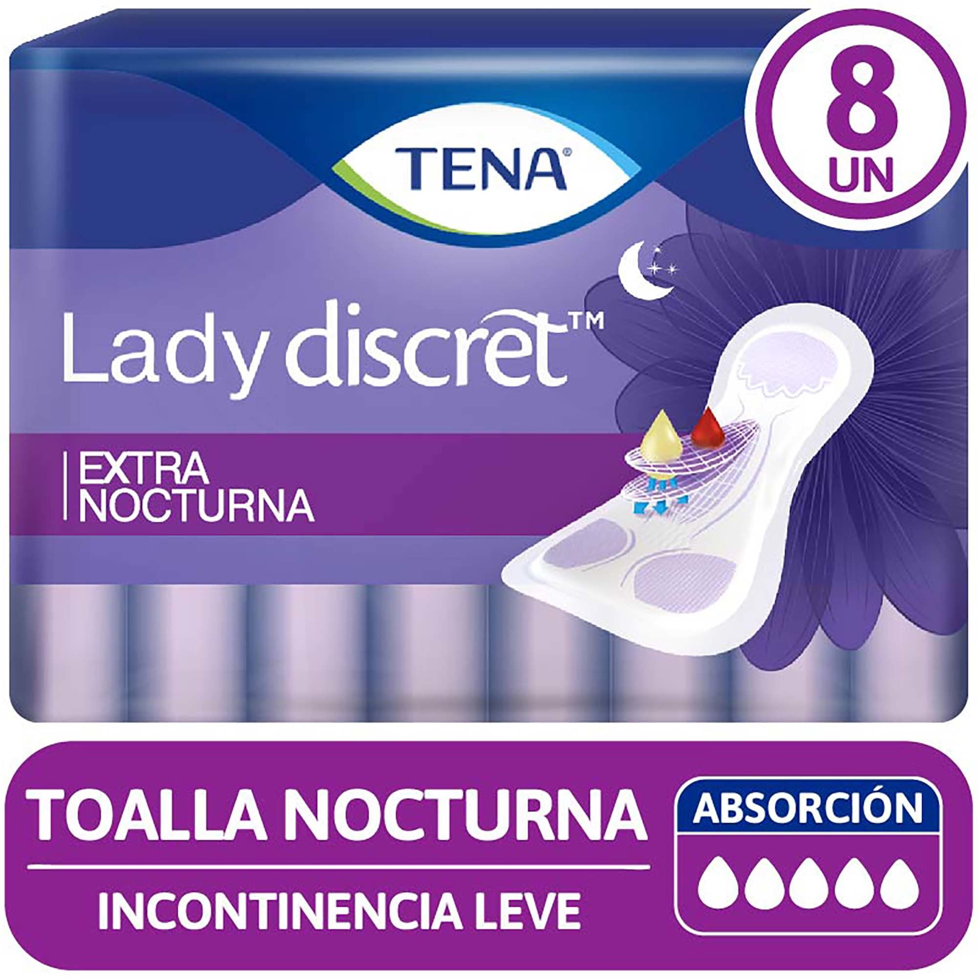 Toalla Incontinencia Nocturna 8 Un Tena