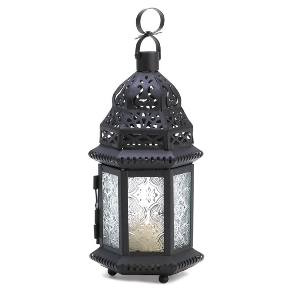 Farol navideño Accent Plus decorativo de hierro y cristal