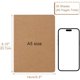 thumbnail image 2 of ZCZN 5 Pack A5 Kraft Notebooks Bulk, 8.15 x 5.5 Inches Lined P, 2 of 3