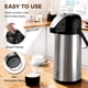 thumbnail image 3 of Jarra de café Gezoss, dispensador Airpot de 2,5 l/85 oz, de acero inoxidable, 3 of 8
