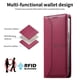 thumbnail image 5 of Funda tipo cartera con bloqueo RFID para Xiaomi 15T cubierta magnética de cuero con tapa y soporte Rojo, 5 of 6