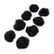 thumbnail image 1 of 8 Uds. Llavero De Bola De Pompón De Piel Sintética Esponjosa Para Accesorios De Bolso De Sombrero 6cm Negro, 1 of 5