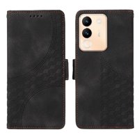 Carcasa Foxdock Vivo Y200 5G De Cuero Pu, Diseño Acolchado Clásico, Protección Contra Caídas Y Rayones