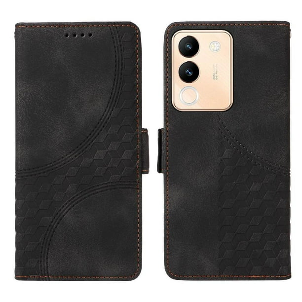 Carcasa FOXDOCK Vivo Y200 5G de cuero PU, diseño acolchado clásico, protección contra caídas y rayones