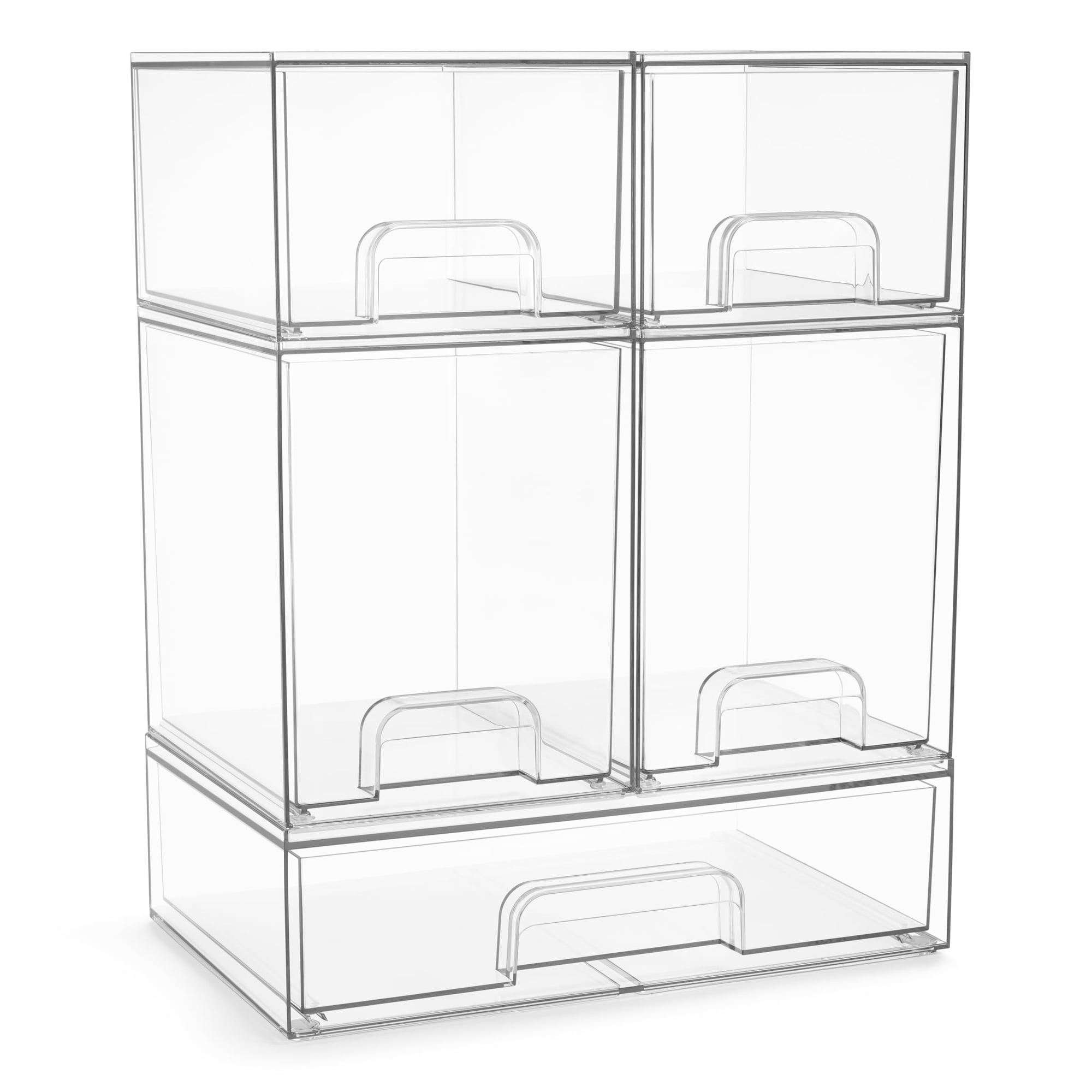 Contenedores De Almacenamiento Sorbus De Acrílico Para Baño, 5 Unidades, Transparentes