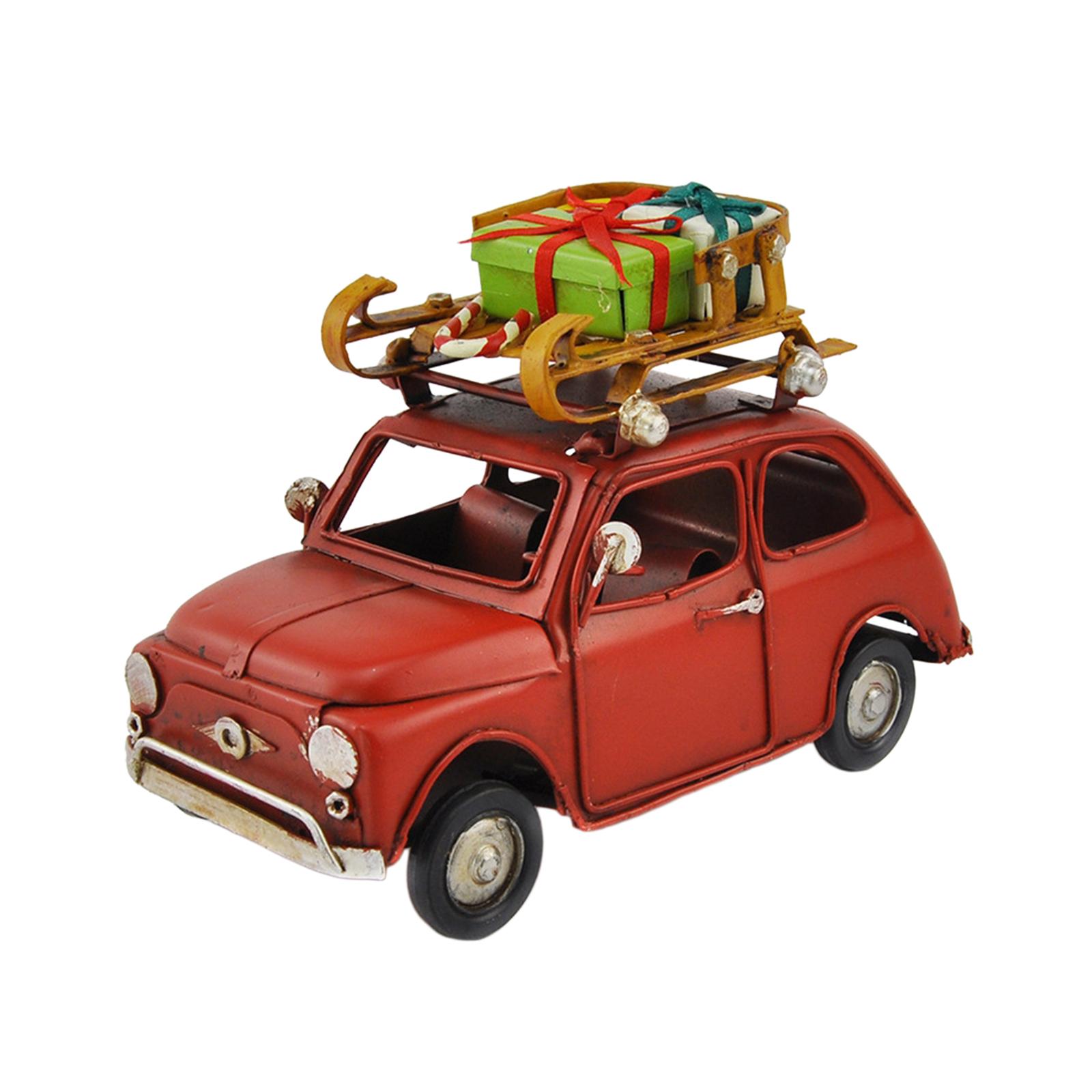 Bothyi - Decoración De Coche Rojo De Vacaciones, Adornos De Camión De Granja Para Escritorio, Mesa Para Niños