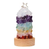 Magideal - Creative Natural Crystal Chunks Night Light De Noche En Apariencia De Árbol Centro De Lámpara Led Nightlight Decoración Para Cocina Hogar Color Fresco