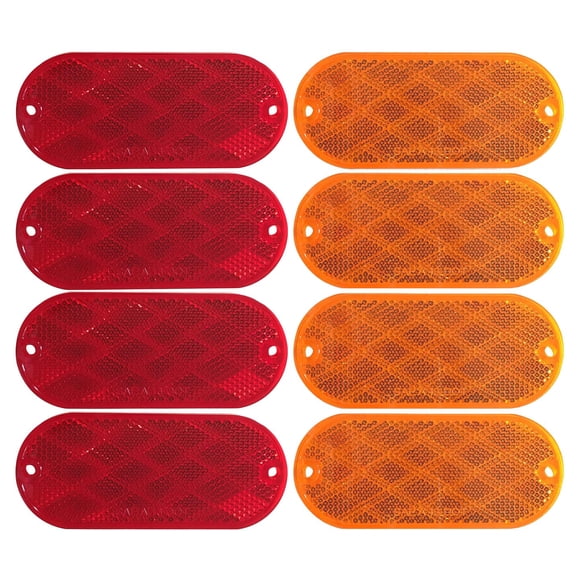 Reflectores MAXXHAUL 11 cm x 5 cm 8 unidades Rojo/Ámbar