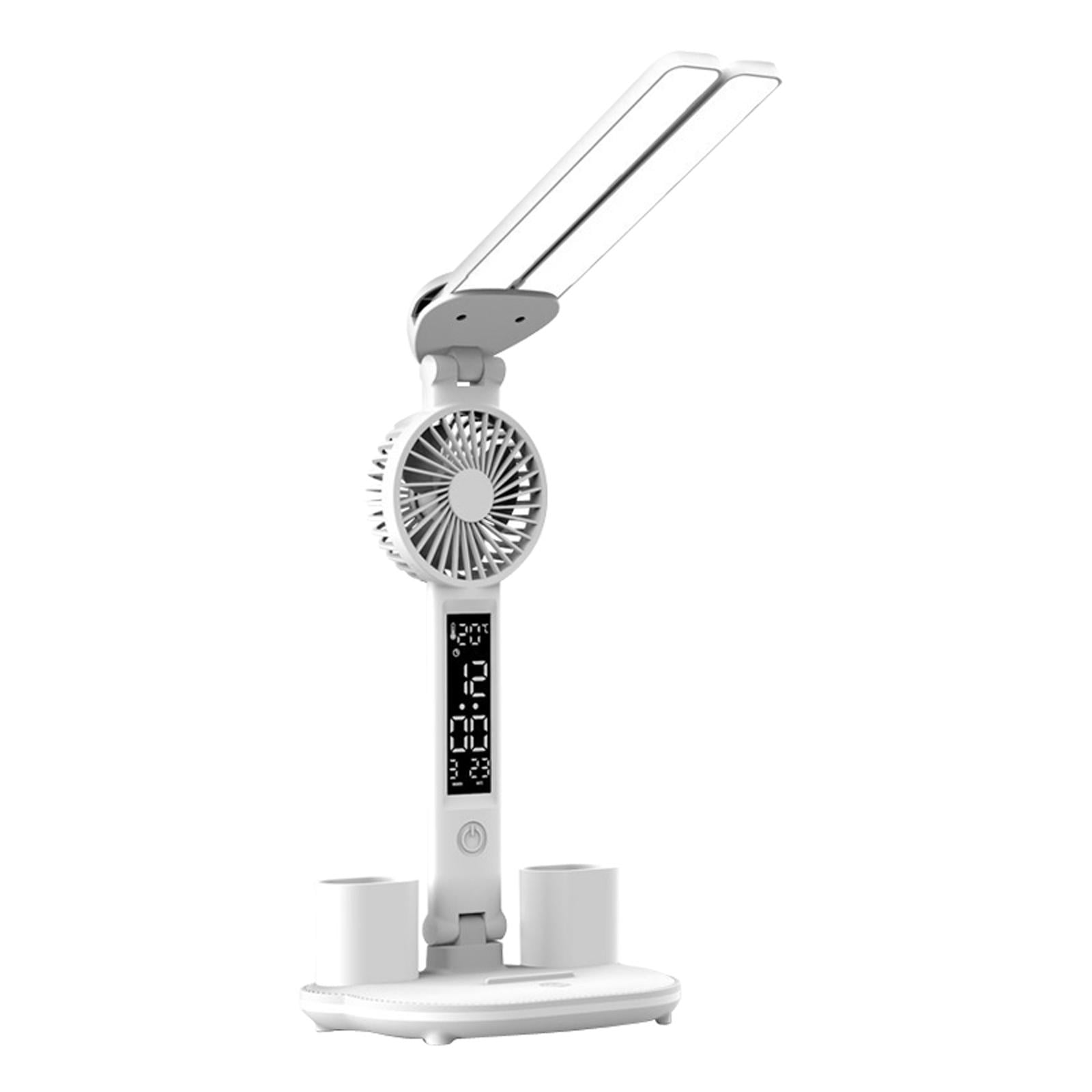 Magideal - Lámpara Led De Escritorio Lámpara De Mesa Con Ventilador Multifuncional 3 Modos De Iluminación Lámpara De Oficina Protección Ocular Lámpara De Lectura Enchufar