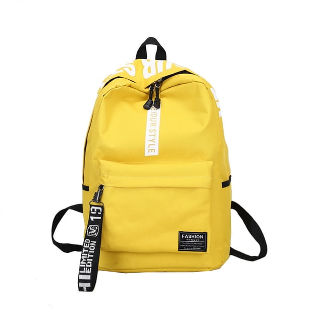 Fashion Nylon Backpack Preppy Style Students School Casual Solid Color Large Handbags Schoolbag Bookbag Teenager Travel