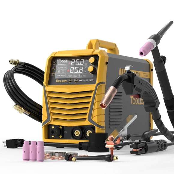 Soldadora TOOLIOM 4 en 1 MIG 180A Gas/Flux/Stick/Lift TIG 110V/220V