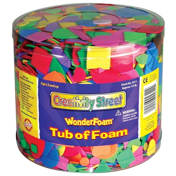 Bote Pacon Wonderfoam de Foam Shapes de 0,5 libras, paquete de 3000