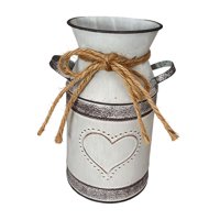 Magideal - Jarrón Rústico, Jarra De Hierro Para Leche, Jarra Rústica De Estilo Francés Para Sala De Estar, Jardín, Patio U Oficina Al Aire Libre