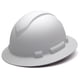 thumbnail image 1 of Casco con trinquete Pyramex Ridgeline de ala completa con 4 puntas, color blanco, 1 of 5