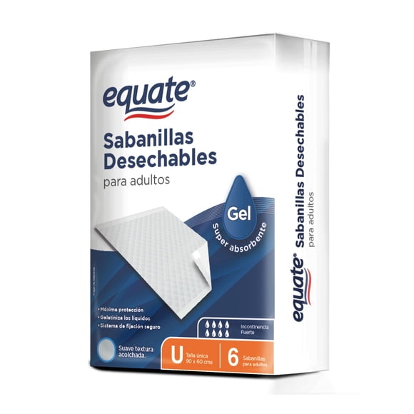 Sabanillas Desechanbles Para Adultos, 6 Un