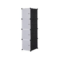 Importclick - Organizador Closet Ropero Hogar 4 Módulos 127X32X44 Cm Negro