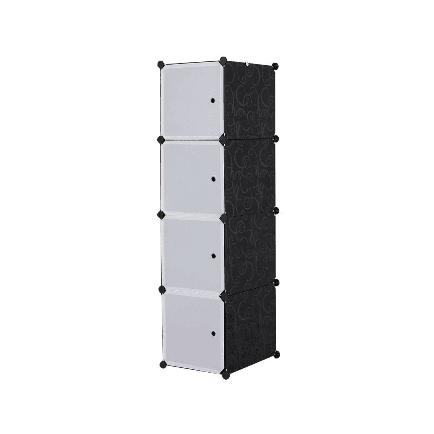 Importclick - Organizador Closet Ropero Hogar 4 Módulos 127x32x44 Cm Negro