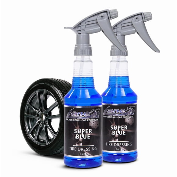 Spray abrillantador para llantas LANE'S Super Blue 473 ml, paquete de 2