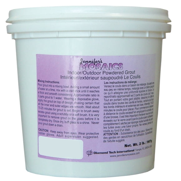 Mosaicos Grout Jennifers, color blanco en polvo (lijado), 1 kg
